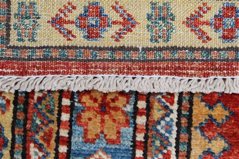 Kazak Brown Runner Hand Knotted 28 X 91 Area Rug 250-23718 Image 3