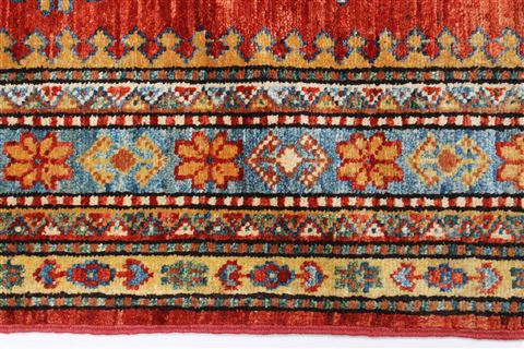 Kazak Brown Runner Hand Knotted 28 X 91 Area Rug 250-23718 Image 4