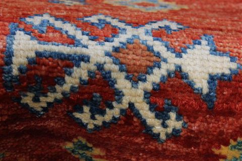 Kazak Brown Runner Hand Knotted 28 X 91 Area Rug 250-23718 Image 8