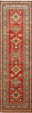 Pakistani Kazak Brown Runner 6 to 9 ft Wool Carpet 23718