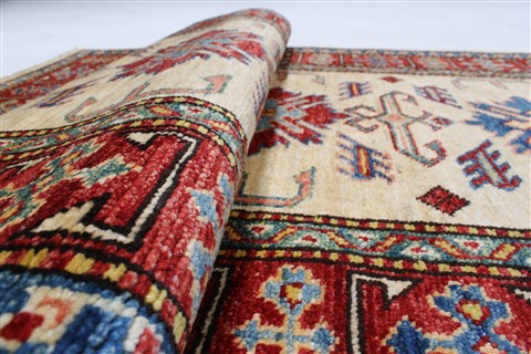 Kazak Yellow Runner Hand Knotted 29 X 98 Area Rug 250-23721 Image 10
