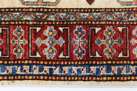Kazak Yellow Runner Hand Knotted 29 X 98 Area Rug 250-23721 Image 3