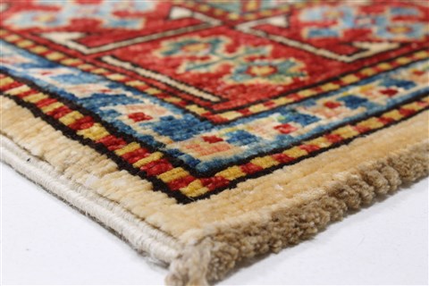Kazak Yellow Runner Hand Knotted 29 X 98 Area Rug 250-23721 Image 6