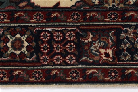 Tabriz Beige Runner Hand Knotted 26 X 100 Area Rug 250-23725 Image 3