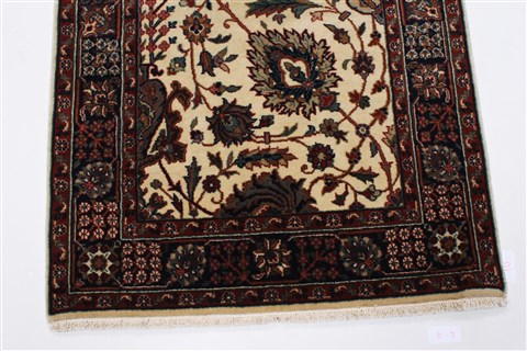 Tabriz Beige Runner Hand Knotted 26 X 100 Area Rug 250-23725 Image 5