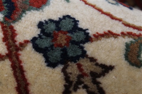 Tabriz Beige Runner Hand Knotted 26 X 100 Area Rug 250-23725 Image 8