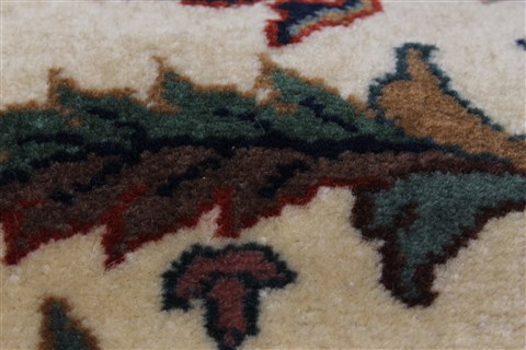 Tabriz Beige Runner Hand Knotted 26 X 100 Area Rug 250-23725 Image 9