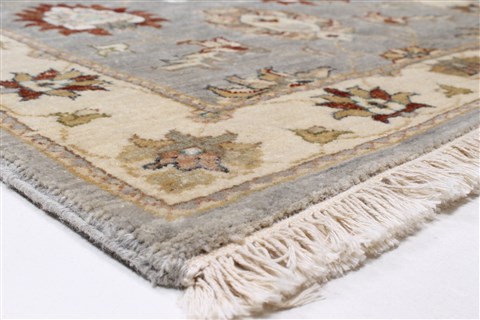 Pishavar Grey Runner Hand Knotted 26 X 103 Area Rug 250-23727 Image 7