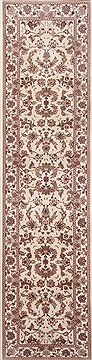 Sanandaj Beige Runner Hand Knotted 2'6" X 10'0"  Area Rug 250-23732