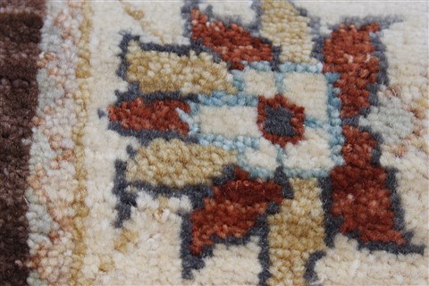Ziegler Brown Runner Hand Knotted 27 X 102 Area Rug 250-23733 Image 8