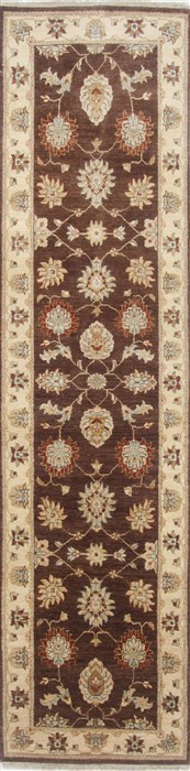 Ziegler Brown Runner Hand Knotted 27 X 102 Area Rug 250-23733 Image 0