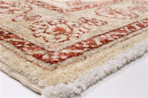 Pishavar Beige Runner Hand Knotted 29 X 100 Area Rug 250-23737 Image 6