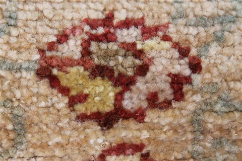 Pishavar Beige Runner Hand Knotted 29 X 100 Area Rug 250-23737 Image 9