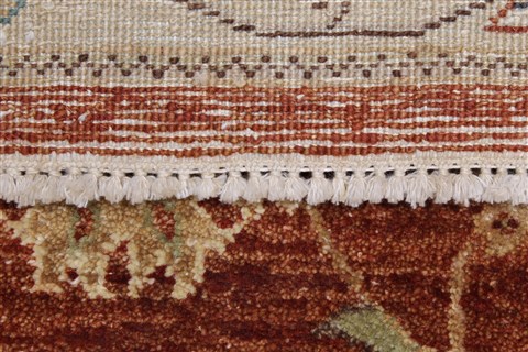 Ziegler Brown Runner Hand Knotted 26 X 910 Area Rug 250-23738 Image 1