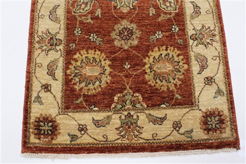 Ziegler Brown Runner Hand Knotted 26 X 910 Area Rug 250-23738 Image 5
