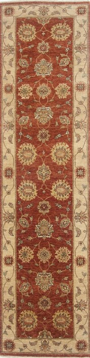 Ziegler Brown Runner Hand Knotted 26 X 910 Area Rug 250-23738 Image 0