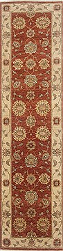 Ziegler Brown Runner Hand Knotted 2'6" X 9'10"  Area Rug 250-23738