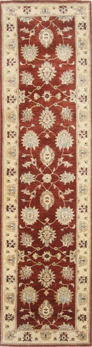 Ziegler Brown Runner Hand Knotted 27 X 99  Area Rug 250-23740 Image 0