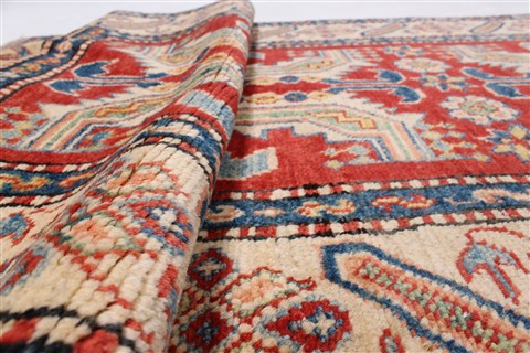 Kazak Red Runner Hand Knotted 210 X 93 Area Rug 250-23748 Image 11