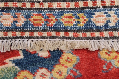 Kazak Red Runner Hand Knotted 210 X 93 Area Rug 250-23748 Image 1