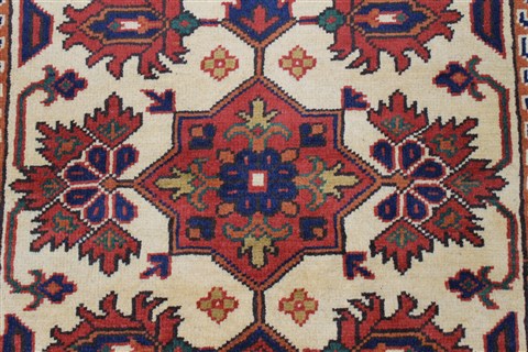 Turkman Beige Runner Hand Knotted 29 X 103 Area Rug 250-23749 Image 4