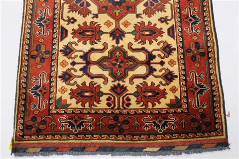 Turkman Beige Runner Hand Knotted 29 X 103 Area Rug 250-23749 Image 5
