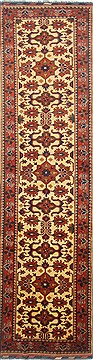 Turkman Beige Runner Hand Knotted 2'9" X 10'3"  Area Rug 250-23749