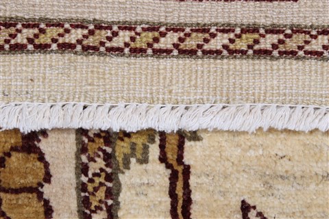 Pishavar Beige Runner Hand Knotted 210 X 105 Area Rug 250-23752 Image 1