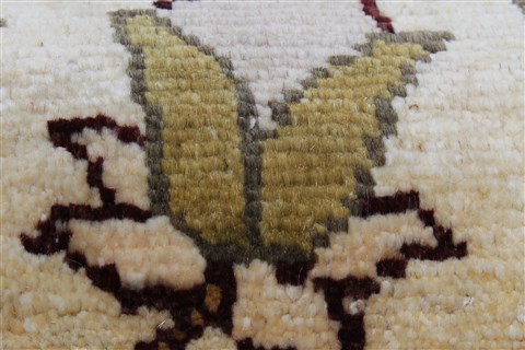 Pishavar Beige Runner Hand Knotted 210 X 105 Area Rug 250-23752 Image 8