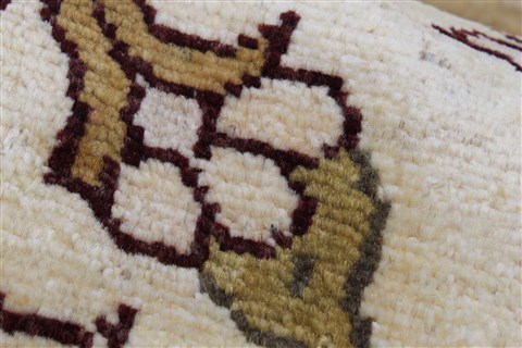Pishavar Beige Runner Hand Knotted 210 X 105 Area Rug 250-23752 Image 9