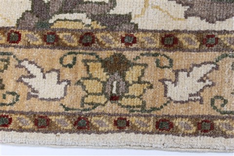 Pishavar Beige Runner Hand Knotted 29 X 911 Area Rug 250-23754 Image 4