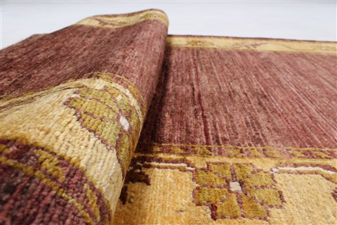 Chobi Purple Runner Hand Knotted 27 X 96 Area Rug 250-23755 Image 10