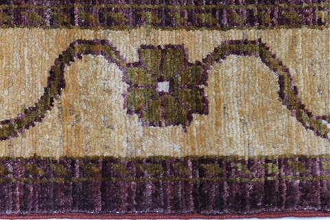Chobi Purple Runner Hand Knotted 27 X 96 Area Rug 250-23755 Image 4