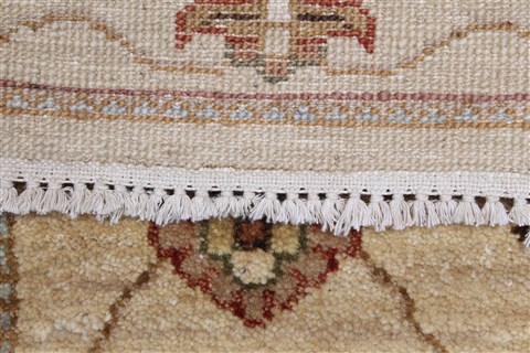 Ziegler Beige Runner Hand Knotted 27 X 99 Area Rug 250-23756 Image 1
