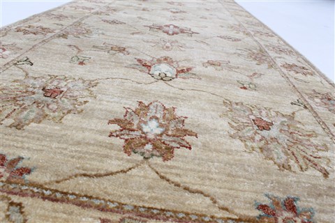 Ziegler Beige Runner Hand Knotted 27 X 99 Area Rug 250-23756 Image 3
