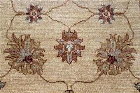Ziegler Beige Runner Hand Knotted 27 X 99 Area Rug 250-23756 Image 5