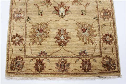 Ziegler Beige Runner Hand Knotted 27 X 99 Area Rug 250-23756 Image 6