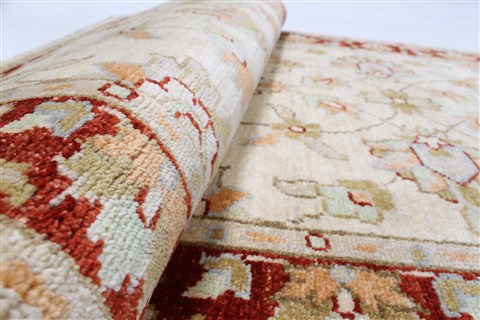 Chobi Beige Runner Hand Knotted 29 X 99 Area Rug 250-23757 Image 12