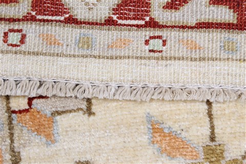 Chobi Beige Runner Hand Knotted 29 X 99 Area Rug 250-23757 Image 2