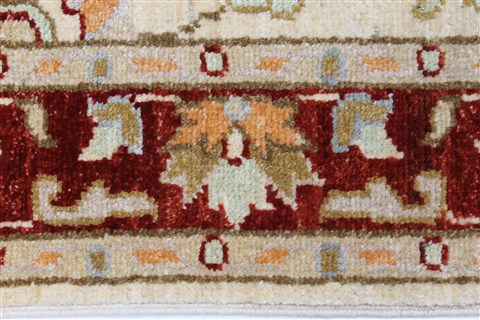 Chobi Beige Runner Hand Knotted 29 X 99 Area Rug 250-23757 Image 4