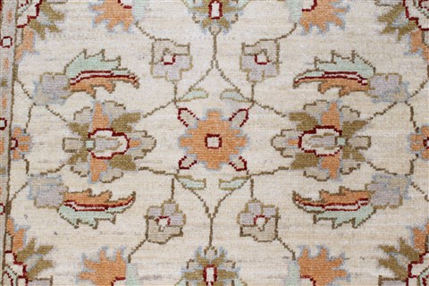 Chobi Beige Runner Hand Knotted 29 X 99 Area Rug 250-23757 Image 5