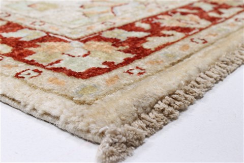 Chobi Beige Runner Hand Knotted 29 X 99 Area Rug 250-23757 Image 7