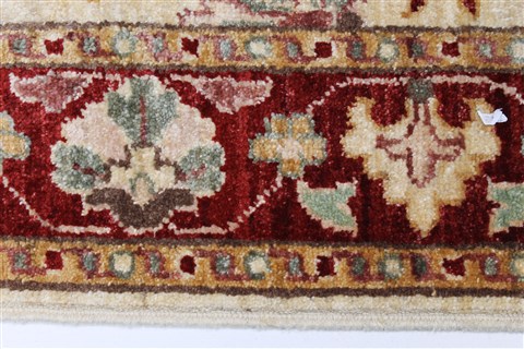 Pishavar Beige Runner Hand Knotted 29 X 96 Area Rug 250-23759 Image 3