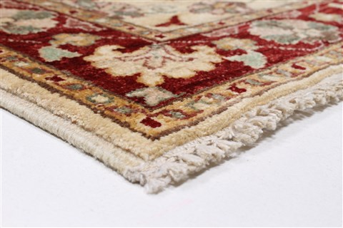 Pishavar Beige Runner Hand Knotted 29 X 96 Area Rug 250-23759 Image 6