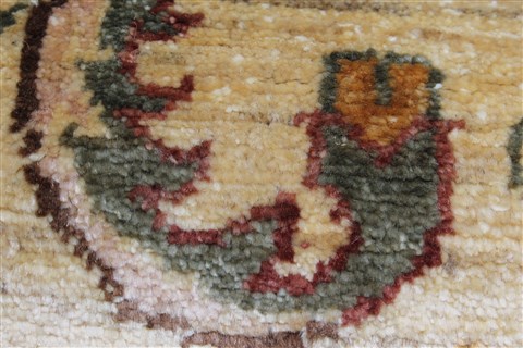 Pishavar Beige Runner Hand Knotted 29 X 96 Area Rug 250-23759 Image 8
