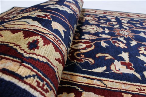 Pishavar Blue Runner Hand Knotted 211 X 87 Area Rug 250-23760 Image 10