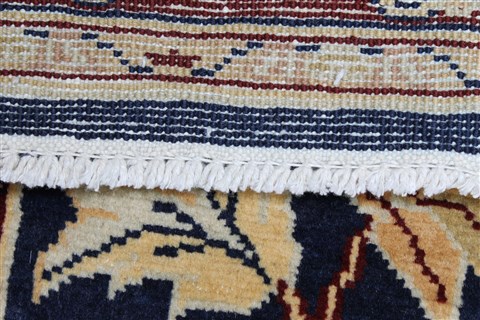 Pishavar Blue Runner Hand Knotted 211 X 87 Area Rug 250-23760 Image 1