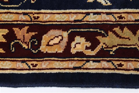 Pishavar Blue Runner Hand Knotted 211 X 87 Area Rug 250-23760 Image 3