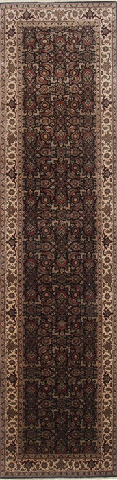 Herati Black Runner Hand Knotted 26 X 911  Area Rug 250-23762 Image 0