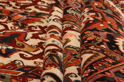 Heriz Beige Hand Knotted 95 X 130 Area Rug 100-23765 Image 7